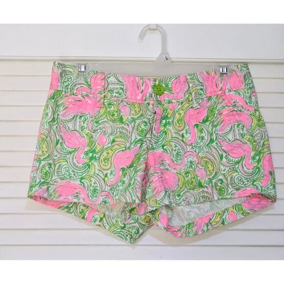 Lilly Pulitzer Women's Pink Flamingo Hot Wings The Walsh Short Size 0 2624 - Picture 4 of 12
